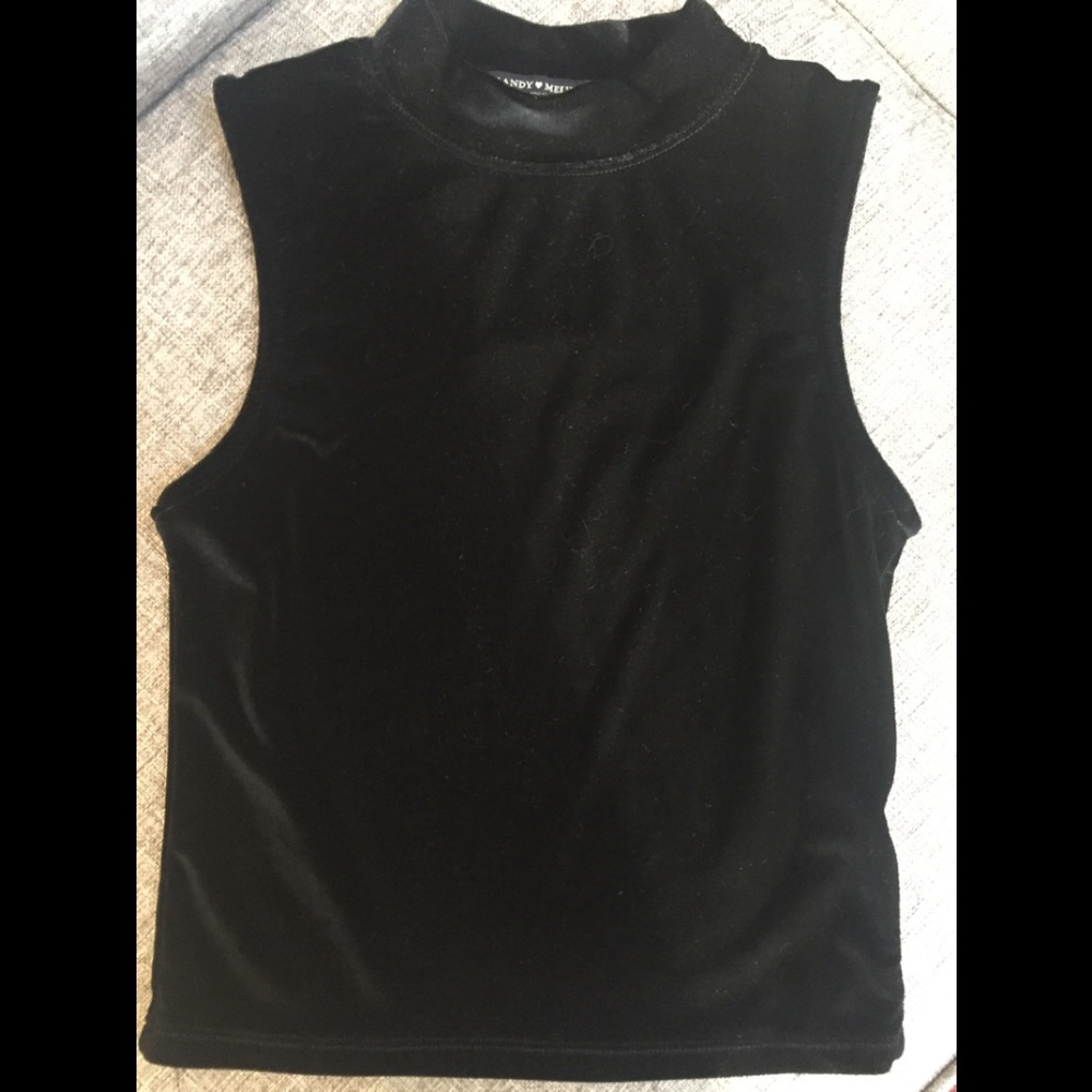Brandy Melville velveteen black top